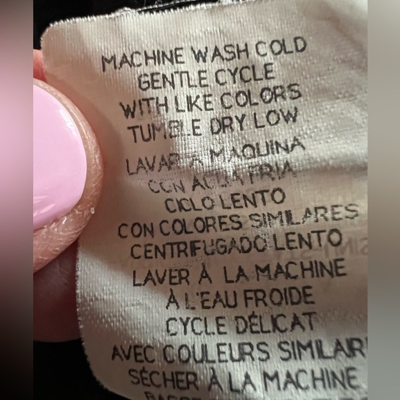 VINTAGE 90s Bebe black v-neck tshirt logo rhinestones sz L made in USA retro - Picture 10 of 11